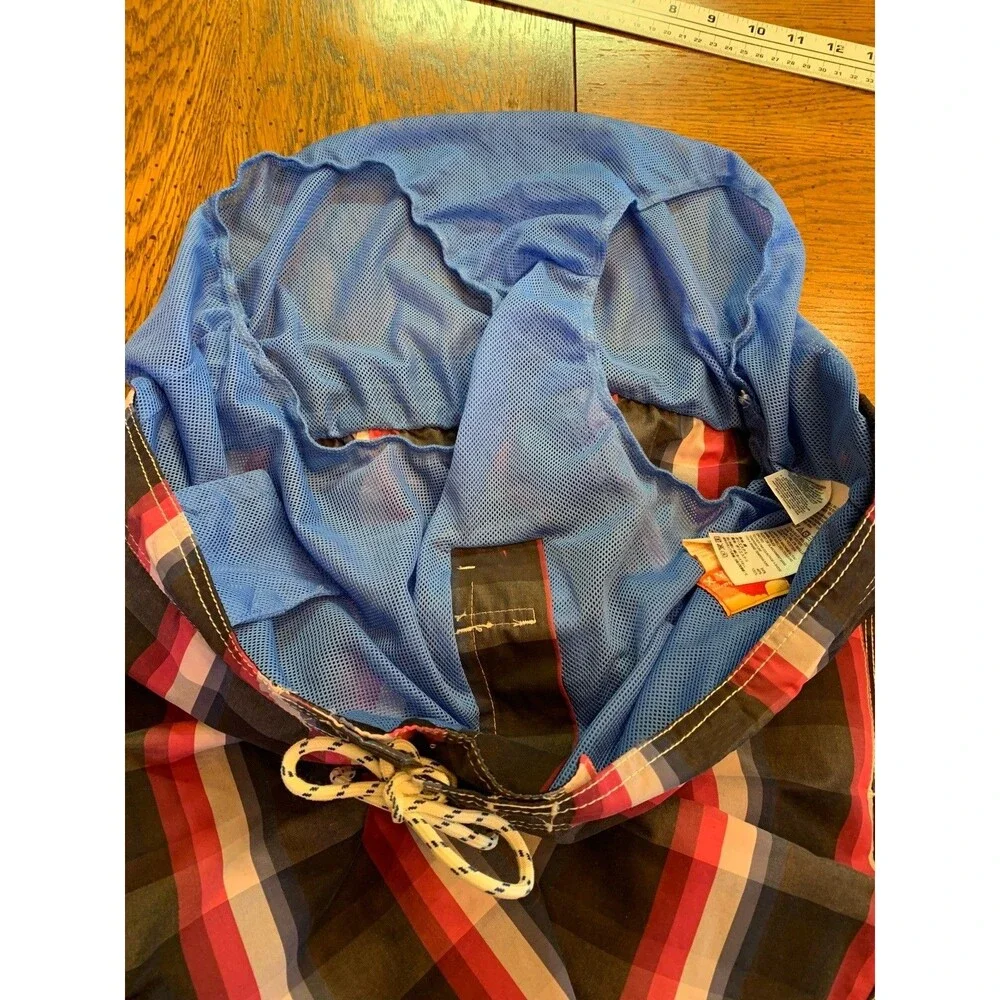 Tommy Bahama Men’s Sz XL Swim Trunks Swimsuit Check Lined Preppy Beach Vacation